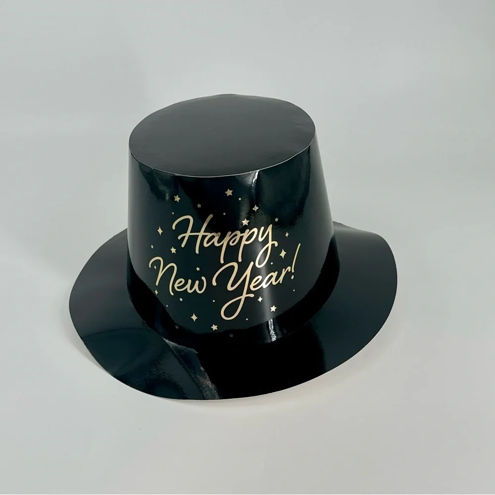 🌴 Happy New Year Black Top Hats